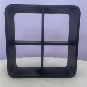 Black Wall Shelf Unit- 4 sections